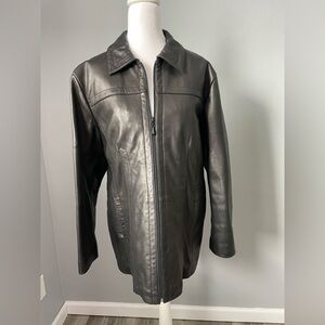 Wilson's Leather Black Jacket W/ Removable Thinsulate Vest